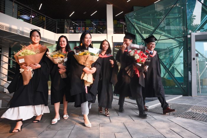 Lễ tốt nghiệp tại một đại học tại Hưng Yên. Ảnh: Duy Hiệu.