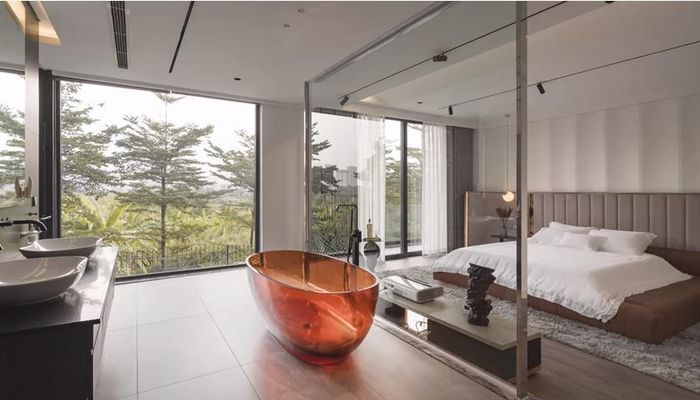Đặc biệt, giá chủ chi tới gần 1 tỷ đồng để sắm đệm phục vụ giấc ngủ ngon. Nguồn ảnh: chụp màn hình NhaTo