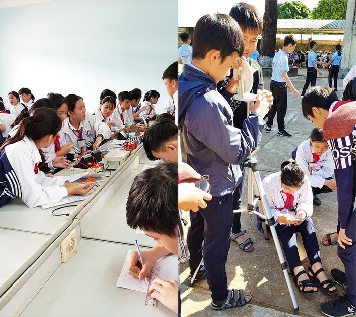 Dưới sự dẫn dắt của thầy Nguyễn Văn Thành, học sinh ngày càng đam mê sáng tạo khoa học-kỹ thuật. Ảnh: Thu Hằng