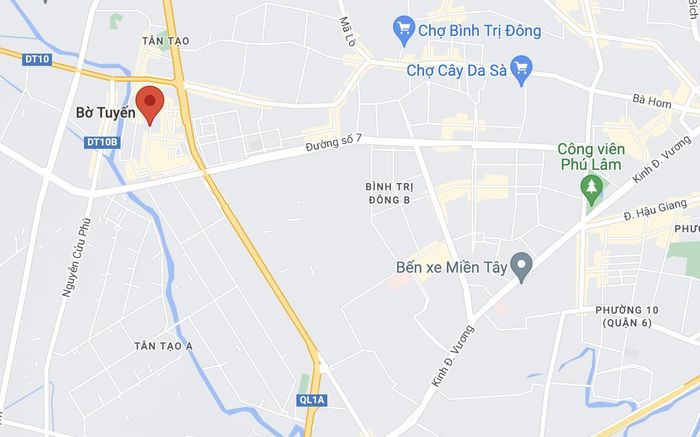  Vụ việc xảy ra trên đường Bờ Tuyến, quận Bình Tân. Ảnh: Google Maps. 