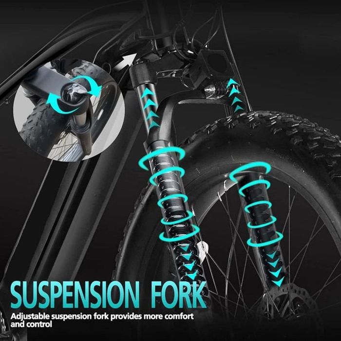 Recon cũng trang bị cho Hummer EV Ebike hệ thống giảm xóc trước có thể điều chỉnh, cùng với bộ lốp Kenda rộng 4 inch có khả năng chống đâm thủng. Ngoài ra để giữ cho hoạt động của chiếc xe đạp điện không vượt khỏi tầm kiểm soát, bộ phanh đĩa 4 pít-tông với khả năng phân tán nhiệt cũng được trang bị trên hai bánh xe.