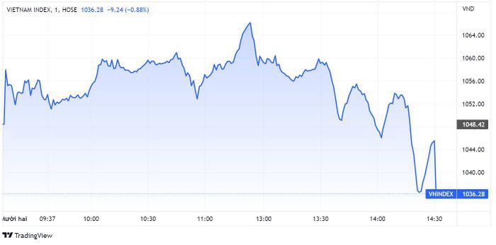  Diễn biến VN-Index trong phiên đầu tháng 12. Đồ thị: TradingView. 
