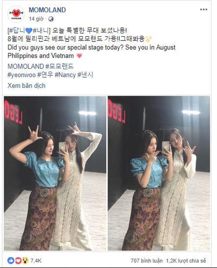 Các cô gái Momoland "thả thính" fan Philippines và Việt Nam trên fanpage