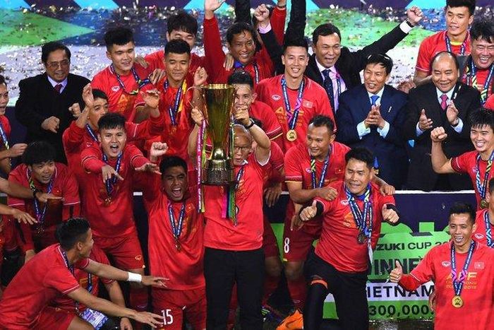 Việt Nam đã có 2 lần đăng quang tại AFF Cup (Ảnh: AFP)