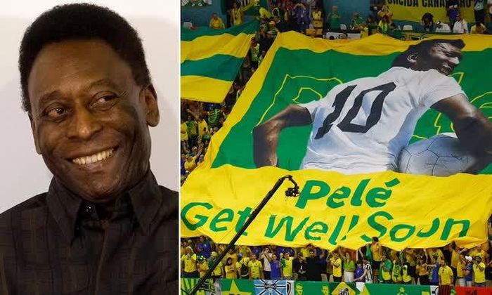 Tấm banner ở trận Cameroon vs Brazil