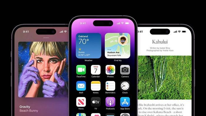Ngoài ra, năm nay Apple trang bị màn hình mới mang thiết kế Dynamic Island thay cho màn hình tai thỏ ở các thế hệ trước.