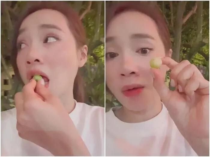 Hình ảnh của nữ diễn viên trong livestream vừa qua