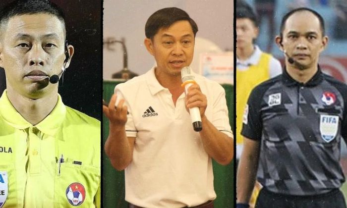 Các trọng tài và giám sát Việt Nam tham gia làm nhiệm vụ tại AFF Cup 2022.Ảnh: VFF