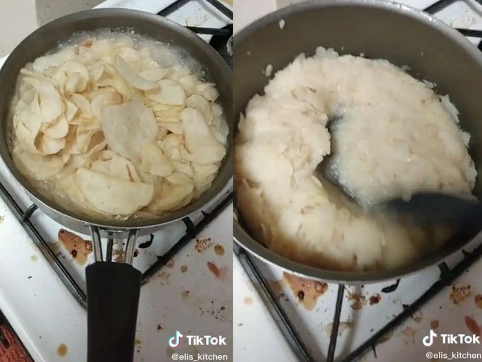 Betchik đã biến món khoai tây nghiền thành thảm họa bằng cách luộc snack khoai tây Lay's.