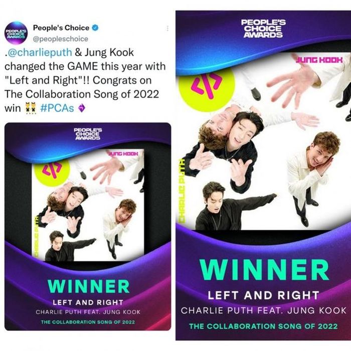 Jungkook (BTS) chiến thắng People's Choice Awards 2022
