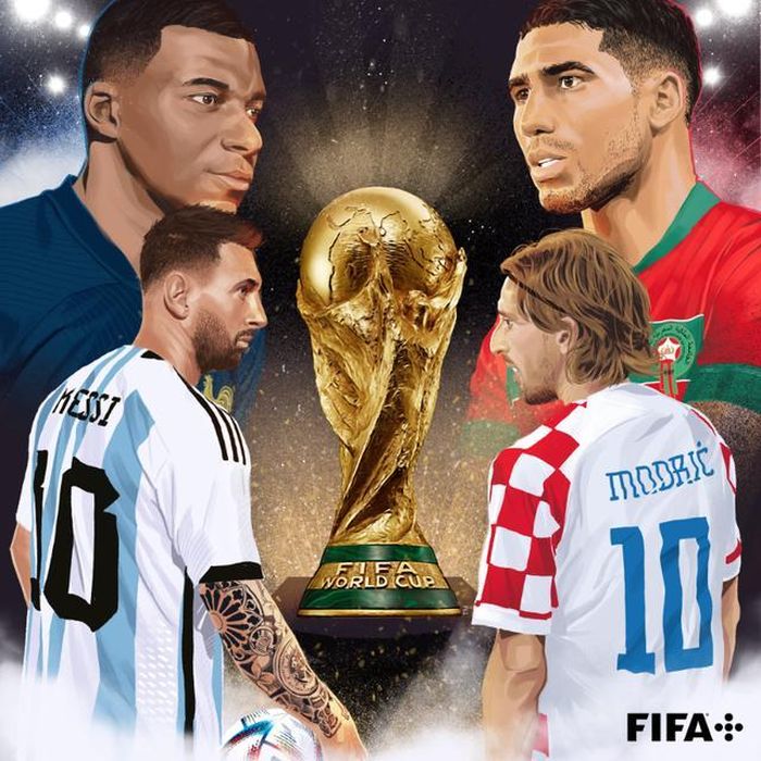 Xác định 4 đội vào bán kết World Cup 2022. Ảnh: FIFA.