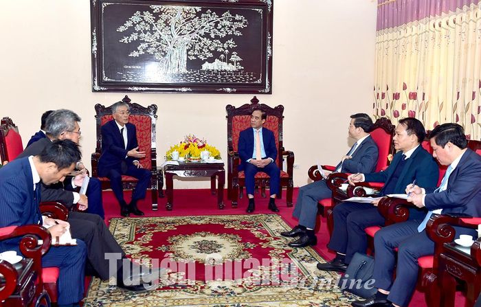 Lãnh đạo tỉnh làm việc với Tập đoàn Erex.
