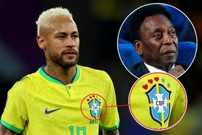 ĐT Brazil lộ kế hoạch đổi ba trong số năm ngôi sao trên áo đấu World Cup thành hình trái tim để vinh danh Pele.
