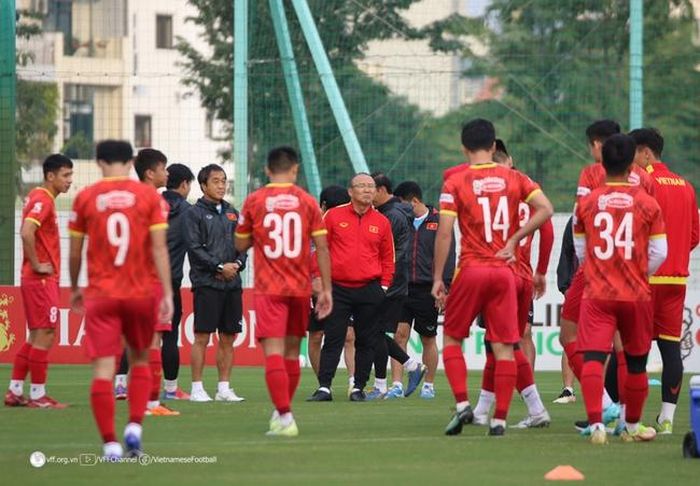 Đội tuyển Việt Nam chuẩn bị đá giao hữu với Philippines - Ảnh VFF