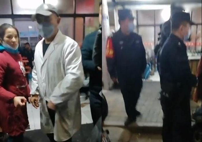 Hiệp hội Bảo vệ động vật địa phương và cảnh sát có mặt tại quán mỳ sau khi sự việc xảy ra.