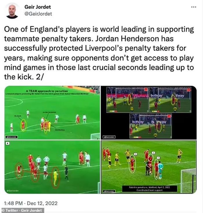 Trong màu áo Liverpool, không ít lần Henderson đã làm điều tương tự với các đồng đội