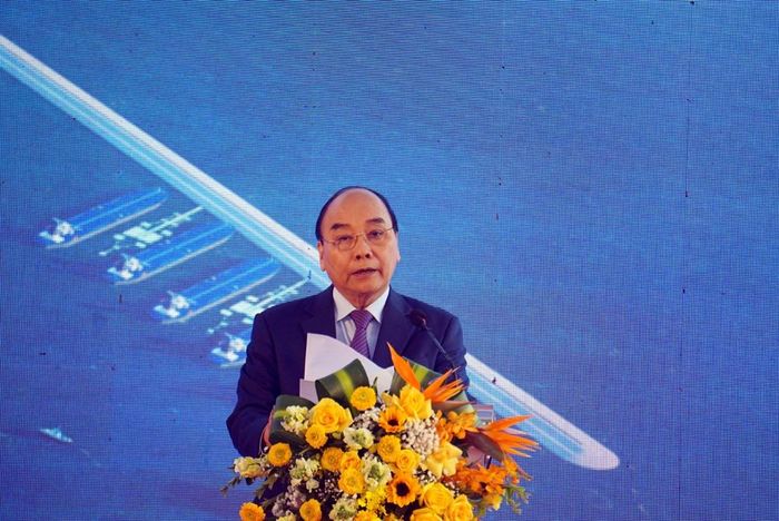 Chủ tịch nước Nguyễn Xuân Phúc phát biểu tại Lễ khởi công.