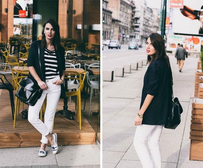 Còn gì thanh lịch và trang nhã bằng một chiếc blazer đen khi mặc đến nơi công sở. Trang phục này không chỉ đem lại cho bạn sự năng động, cá tính mà còn giúp bạn chững chạc, lịch sự và phù hợp với hoàn cảnh hơn rất nhiều.
