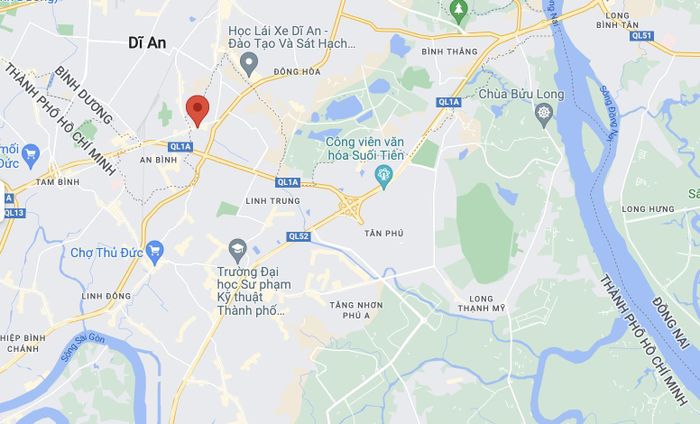 Vụ tai nạn xảy ra trên đường số 5, TP Thủ Đức, TP.HCM. Ảnh: Google Maps.