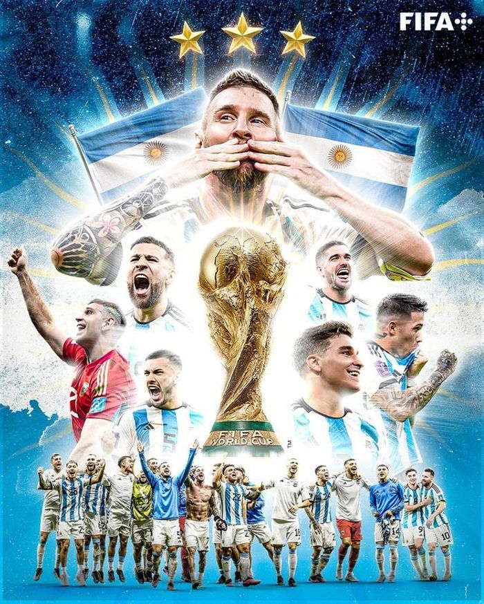 FIFA đăng tải bức ảnh chúc mừng nhà vô địch World Cup 2022