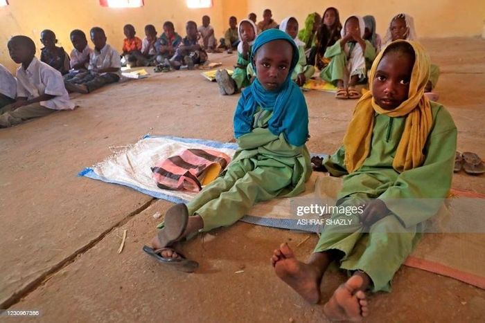 Một trường học ở làng Hamada Nam Darfur.