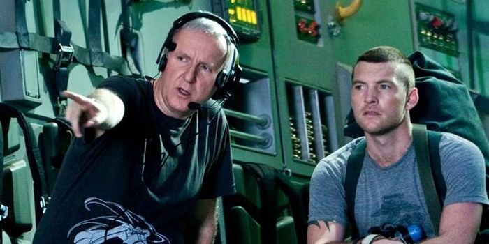 James Cameron và Sam Worthington