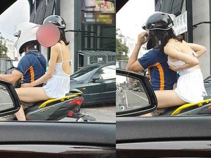 Cô gái trong bức ảnh này không những ăn mặc phản cảm mà hành động khi đang đứng ở nơi công cộng của cô cũng khiến nhiều người bức xúc và khó chịu. Ảnh: Tổng hợp