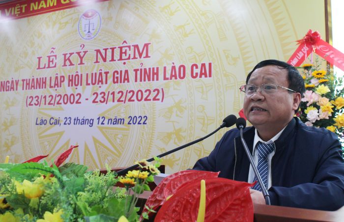 Đồng chí Nguyễn Trọng Hài, Phó Chủ tịch UBND tỉnh phát biểu tại lễ kỷ niệm.
