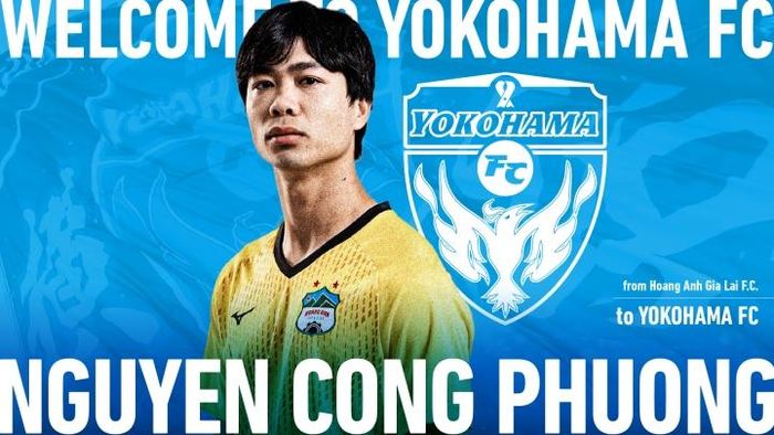 Công Phượng khoác áo Yokohama FC.