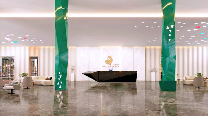  Khu vực sảnh lễ tân sang trọng.