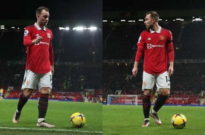  Christian Eriksen là người thực hiện đường chuyền. Tuyển thủ Đan Mạch sớm quan sát tình hình trong lúc đưa trái bóng về phía cột cờ. 