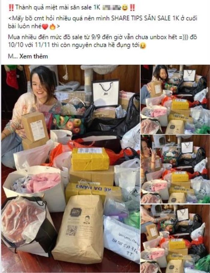 Mua ''sương sương'' từ 9/9, 10/10 đến 11/11 vài trăm món đồ hiệu xịn xò, cô bạn này chỉ đợi lúc rảnh rang để khoe với hội chị em