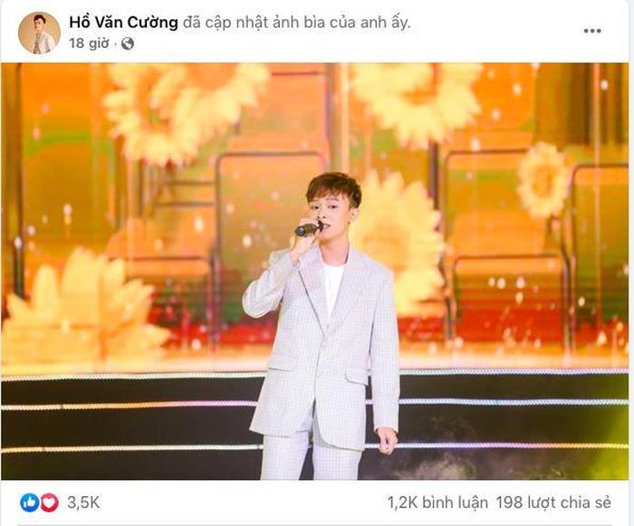 Dù chỉ mới tạo chưa đầy 1 ngày, song Facebook cá nhân của Hồ Văn Cường đã sở hữu lượng tương tác khủng.