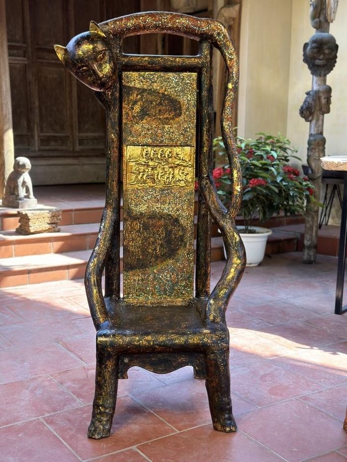 Hắc mão tì miêu: Hình ảnh thể hiện sự tĩnh lặng bí ẩn của chú mèo đen.
