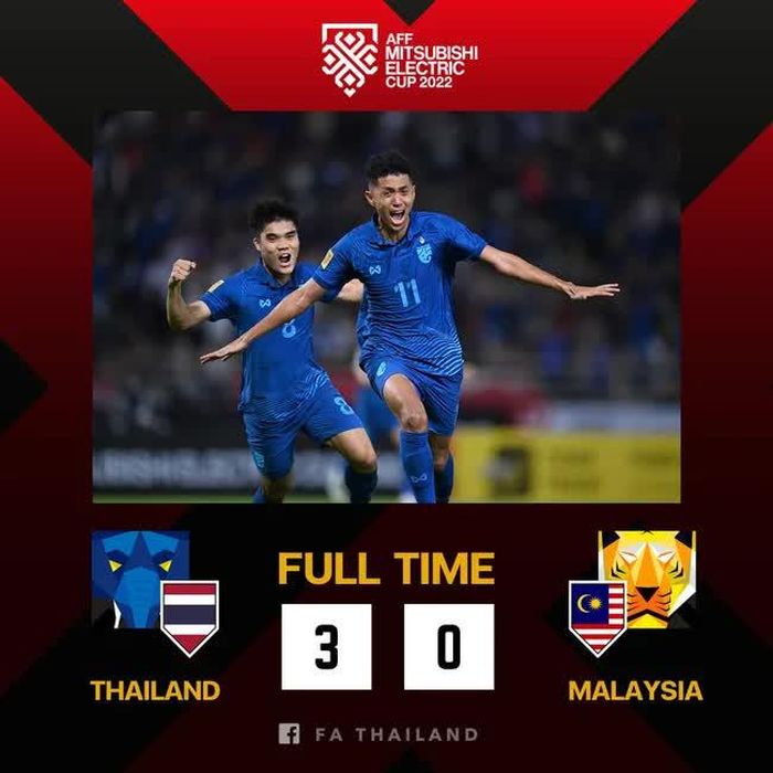 Thái Lan thắng thuyết phục Malaysia 3-0 ở bán kết lượt về AFF Cup