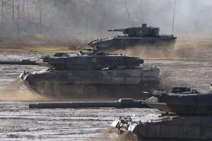 Xe tăng Leopard 2 của Đức tham gia một cuộc tập trận. Ảnh: GettyImages