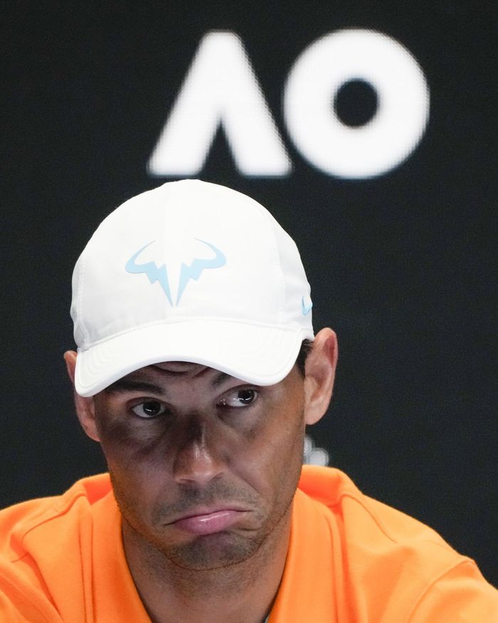 Nadal trong buổi họp báo hôm thứ Bảy