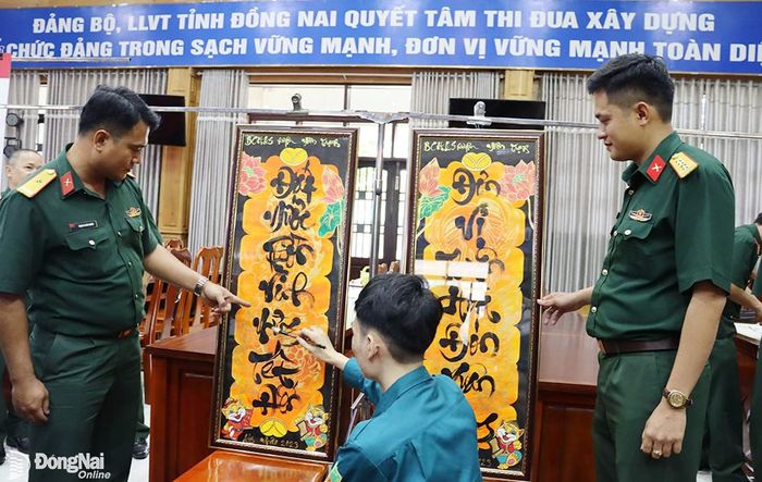 Câu đối Tết của Ban Chỉ huy quân sự H.Nhơn Trạch đoạt giải nhì hội thi