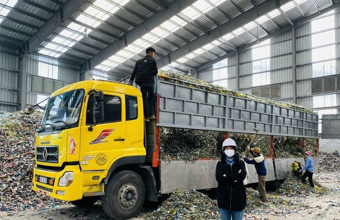Vicem Bút Sơn sử dụng tác thải công nghiệp thông thường làm nhiên liệu thay thế trong sản xuất Clinker. Ảnh: Thu Hằng/BNEWS/TTXVN