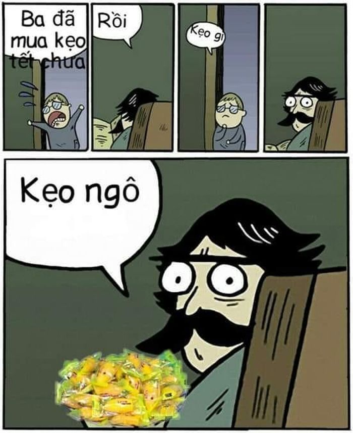 Dường như năm nào, nhà nào cũng phải có 1 đĩa kẹo ngô để mời khách.