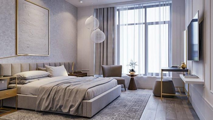 Phòng ngủ đơn giản, nhã nhặn, với các kiểu trang trí khác nhau phù hợp với cá tính của từng thành viên trong gia đình.