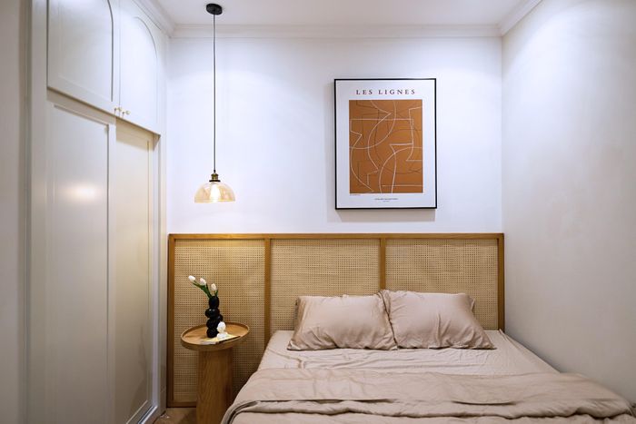  Phòng ngủ dành cho khách được thiết kế đơn giản hơn.