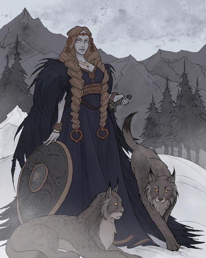 Ở Bắc Âu, Freyja — nữ thần của tình yêu, sắc đẹp và sự sinh sôi trong thần thoại Bắc Âu — được miêu tả là thường cưỡi trên một chiếc xe kéo bởi mèo.