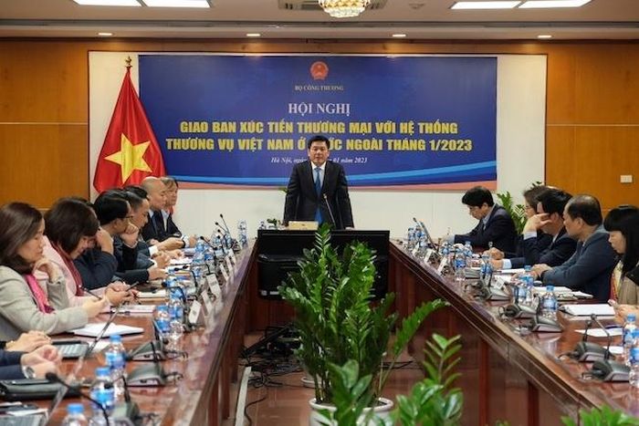 Hội nghị giao ban xúc tiến thương mại với hệ thống Thương vụ Việt Nam ở nước ngoài tháng 1/2023 do Bộ Công thương chủ trì tổ chức