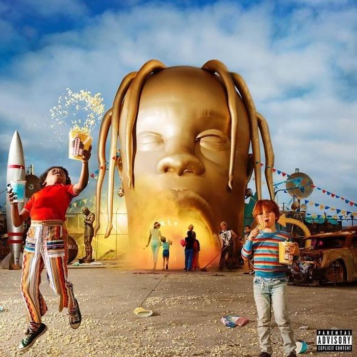 Bìa album Astroworld của Travis Scott. Ảnh: IG.