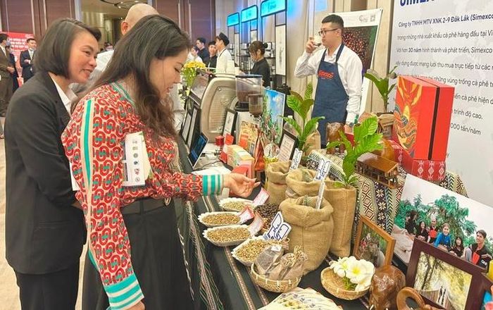  Nhiều gian hàng của các doanh nghiệp được trưng bày, giới thiệu sản phẩm. Ảnh: H.H. 