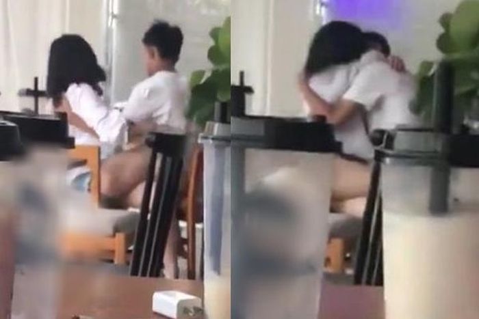 Không chỉ dừng lại ở mức độ hôn nhau, nhiều cặp đôi còn thoải mái diễn cảnh nóng ngay trong quán trà sữa như chốn không người khiến ai nhìn cũng hốt hoảng.