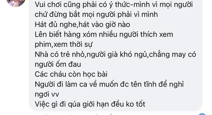 Nhiều người bày tỏ bức xúc khi Karaoke gia đình gây ảnh hưởng đến cuộc sống