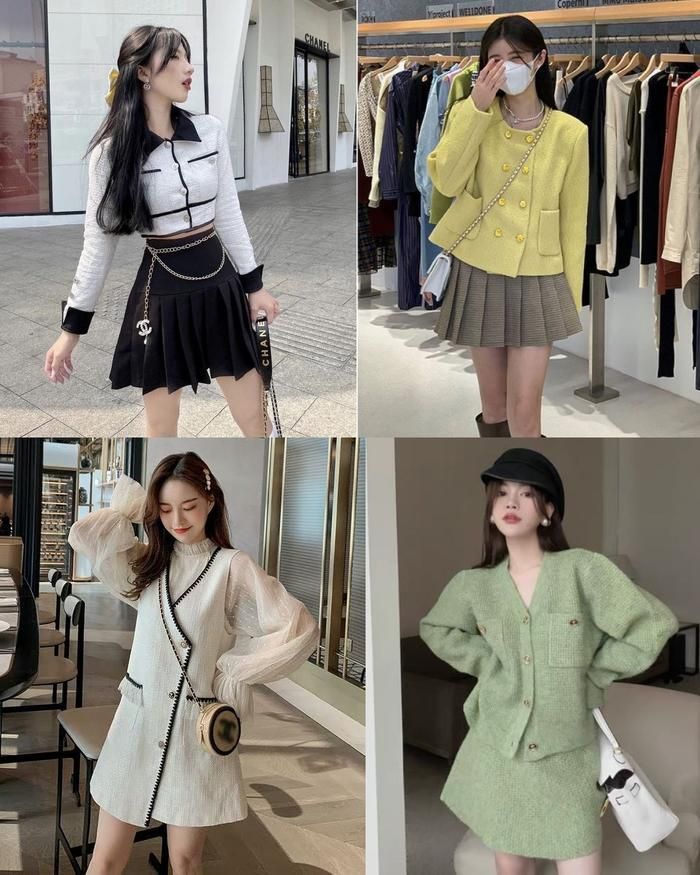 Đối lập với 1 cool girl chất chơi sẽ là 1 nàng tiểu thư công chúa cực kì ngọt ngào và nữ tính. Đại diện cho phong cách này là những set đồ điệu đà, những item dễ thương như chân váy tennis, áo dạ tweed, đồ len sáng màu, áo tay bồng...
