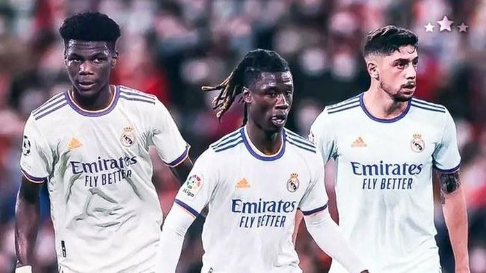 Aurelien Tchouameni, Eduardo Camavinga và Federico Valverde, những tiền vệ trẻ tài năng của Real